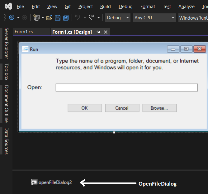 Open File Dialog Image